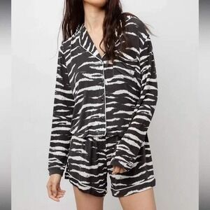 Rails Eva Pajama set black watercolor tiger‎ NWT XS